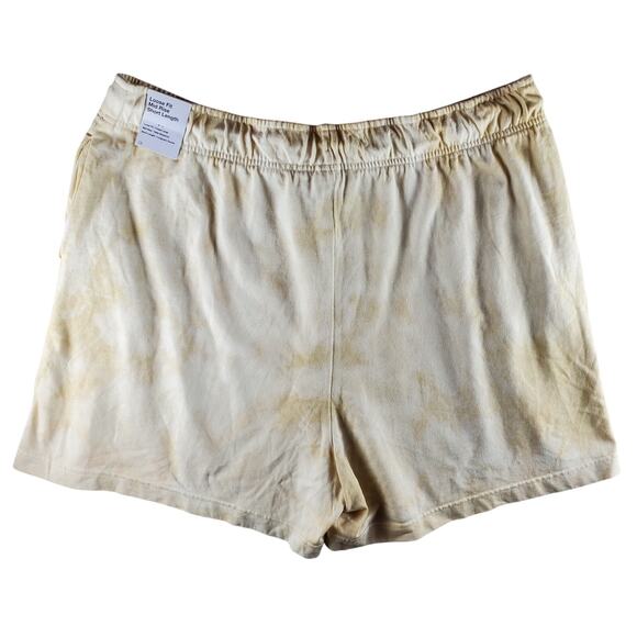 Nike Womens XXL Mid Rise Jersey Tie Dye Short Loose Fit Short Length Sand New - Picture 2 of 6